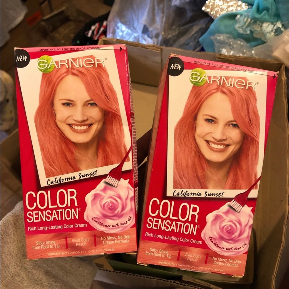 Lot of 2 Womens New Garnier Hair Dye Coral Pink